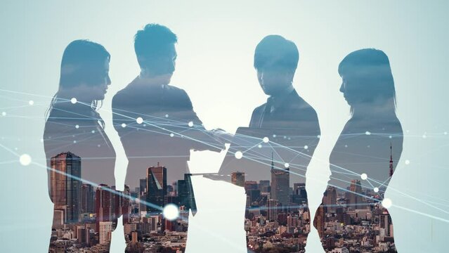 Business network concept. Human Resources. Group of businesspeople.