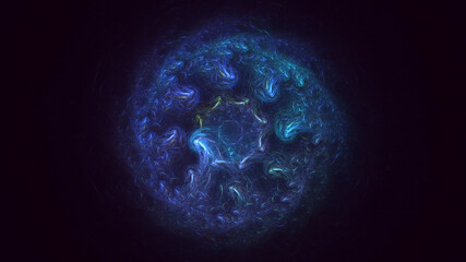 3D rendering abstract circle light background