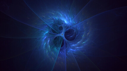 3D rendering abstract multicolor fractal light background