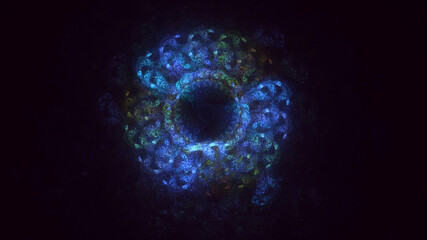 3D rendering abstract circle light background