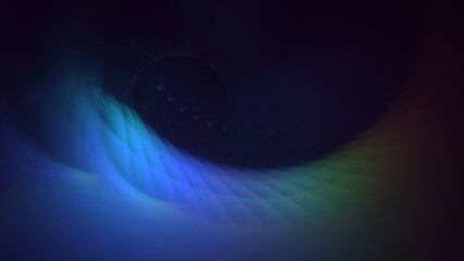 3D rendering abstract multicolor fractal light background