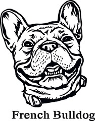 French Bulldog - Funny Dog, Vector File, Cut Stencil for Tshirt