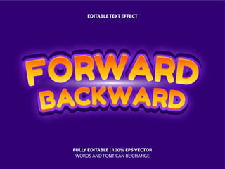 Naklejka na ściany i meble Text Effect Editable Forward Backward