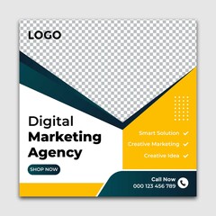 Creative Idea Digital Marketing Agency Template,advertising design,Digital marketing agency social media post template and Instagram post banner