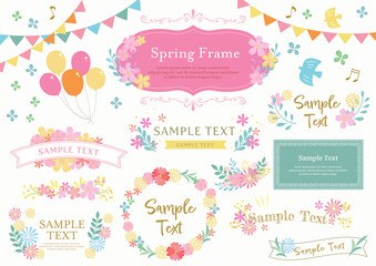 春 フレーム かわいい 見出しセット