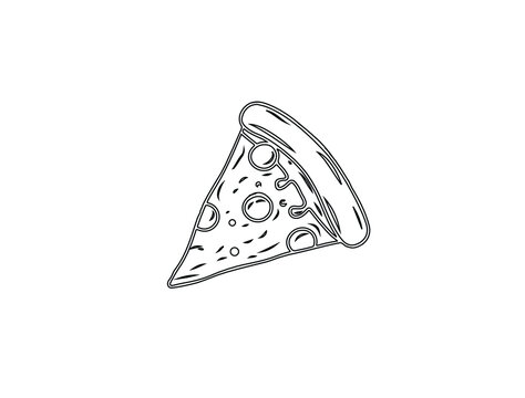 recommend clip art: pizza slice line art vector illustration 