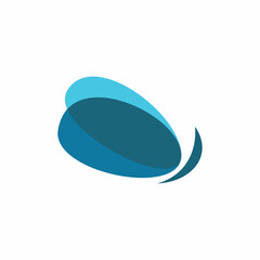 butterfly blue color shape logo design