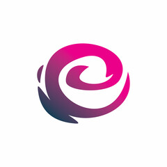 swirl splash initial c  e letter logo design