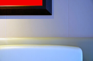 Comfortable double bed with duvet in luxurious oceanview or ocean view or outside or exterior...