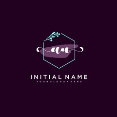 AU Beautiful handwriting logo or wedding monograms collection