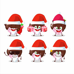 Santa Claus emoticons with strawberry chocolate love cartoon character