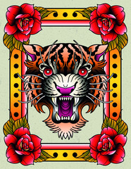 tiger traditional old school