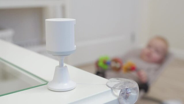 Motion sensor for smart home detect activities like movement, help protect small children playing in the area. High quality 4k footage