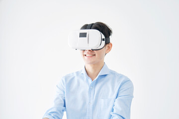 男性　VRゴーグル