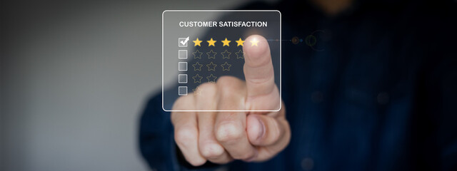 The best excellent business services rating customer experience concept