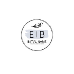 EB Hand drawn wedding monogram logo
