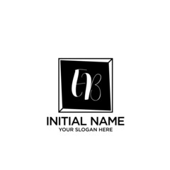 EB monogram logo template vector	