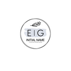 EG Hand drawn wedding monogram logo