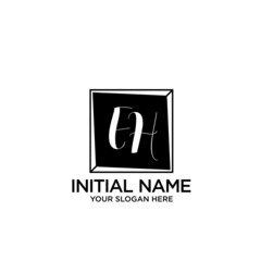 Fototapeta premium EH monogram logo template vector 