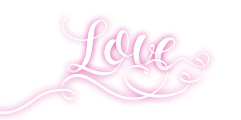 Love heart word for valentine