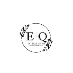 EQ Hand drawn wedding monogram logo