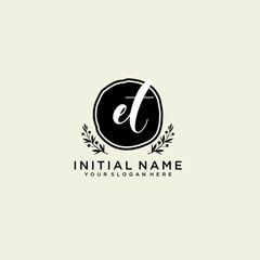 ET monogram logo template vector	