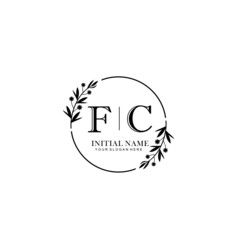 FC Hand drawn wedding monogram logo