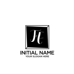 FE monogram logo template vector	