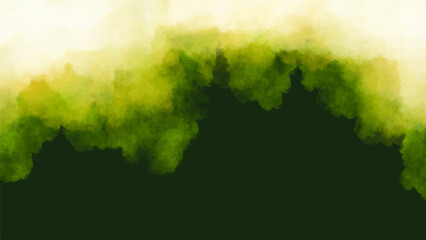 yellow green cloud watercolor abstract colorful smoke background vector