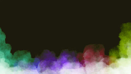 colorful smoke and cloud watercolor abstract background vector