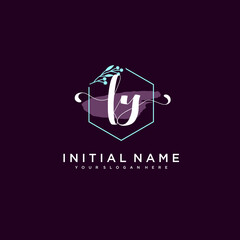 FY Beautiful handwriting logo or wedding monograms collection