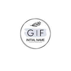 GF Hand drawn wedding monogram logo