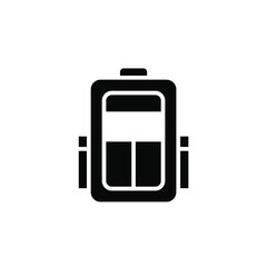 Backpack, School, Rucksack, Knapsack Solid Icon Vector Illustration Logo Template. Suitable For Many Purposes.