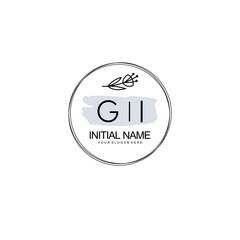 GI Hand drawn wedding monogram logo