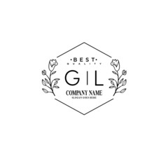 GL Hand drawn wedding monogram logo