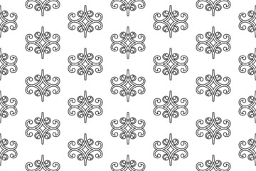 Obraz premium Classic seamless vector pattern. Damask orient ornament. Classic vintage background. Orient black and white pattern for fabric, wallpapers and packaging