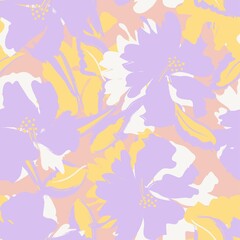 Floral Brush strokes Seamless Pattern Design