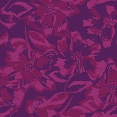 Floral Brush strokes Seamless Pattern Design