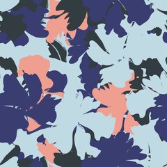 Floral Brush strokes Seamless Pattern Design