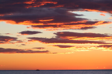 Fototapeta premium beautiful sunrise in Leonidio Peloponnes, Greece, Europe
