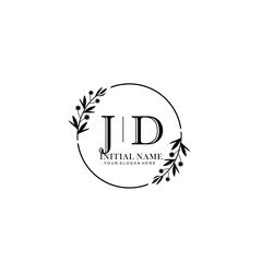 JD Hand drawn wedding monogram logo
