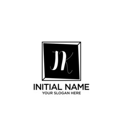 JK monogram logo template vector	