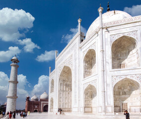 Taj Mahal in India, backside