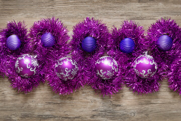 Purple christmas decorations
