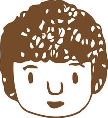 People face hand draw sign design