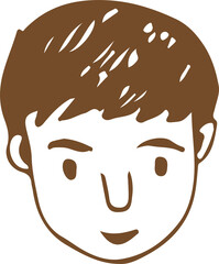 People face hand draw sign design