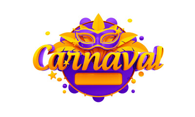 Carnival logo for companies in 3d rendering