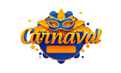 Carnival logo for companies in 3d rendering