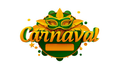 Carnival logo for companies in 3d rendering