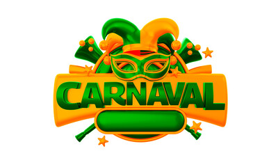 Carnival logo for companies in 3d rendering